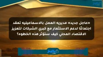 «عاجل جديد» مديرية العمل بالإسماعيلية تعقد اجتماعًا لدعم الاستثمار مع كبرى الشركات لتعزيز الاقتصاد المحلي كيف ستؤثر هذه الخطوة؟